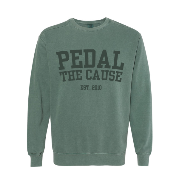 Sweatshirt Puff Print Green Pedal the Cause