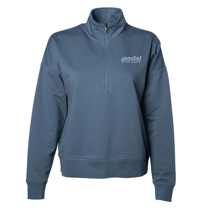 Women's 1/4 Zip Pullover - Storm Blue