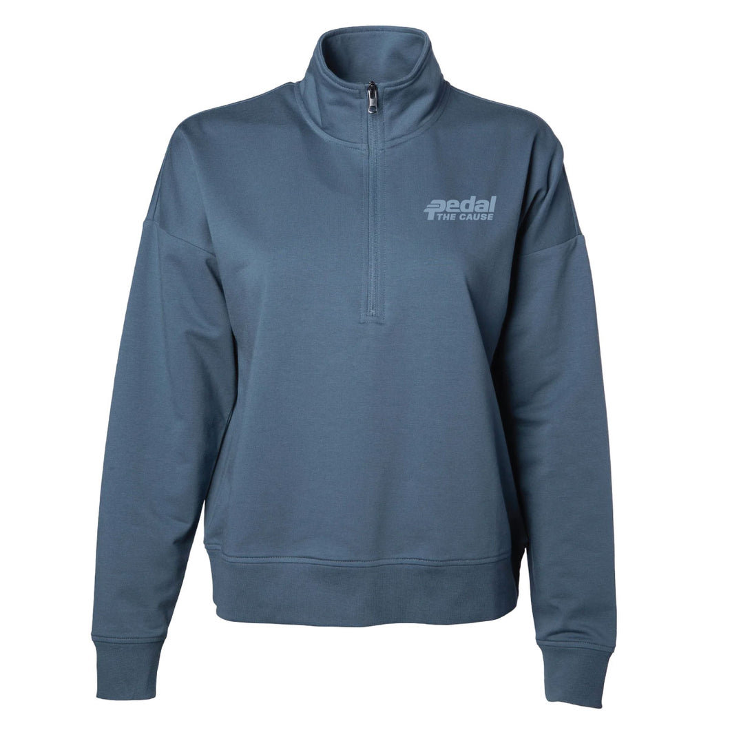 Women's 1/4 Zip Pullover - Storm Blue