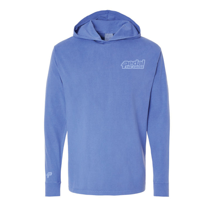 Unisex Garment-Dyed Hooded Long Sleeve T-Shirt