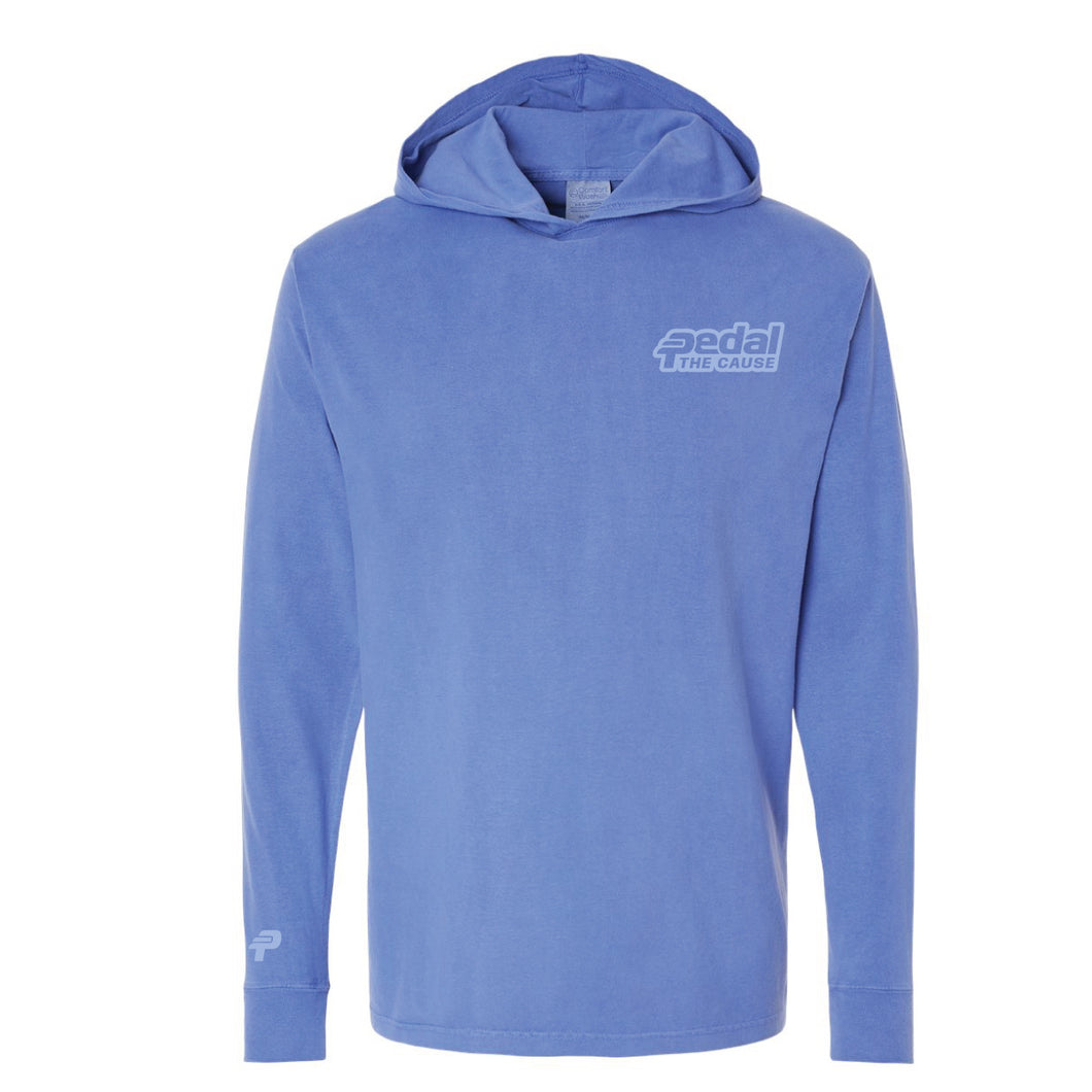 Unisex Garment-Dyed Hooded Long Sleeve T-Shirt